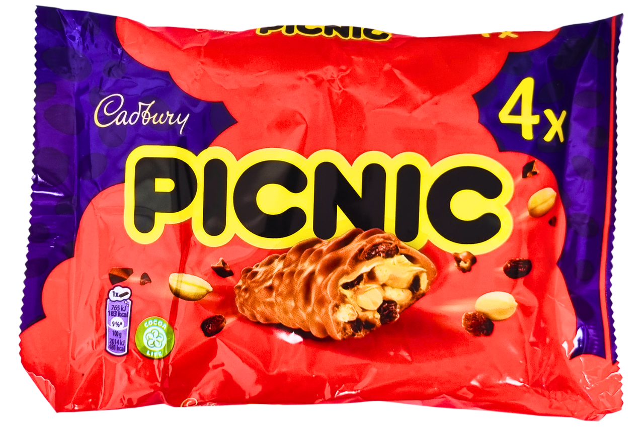 Cadbury Picnic Chocolate Bar 4 Pack 4 X 38g Best Before It s Cadbury Picnic Chocolate Bar 4 Pack 4 X 38g Best Before It s
