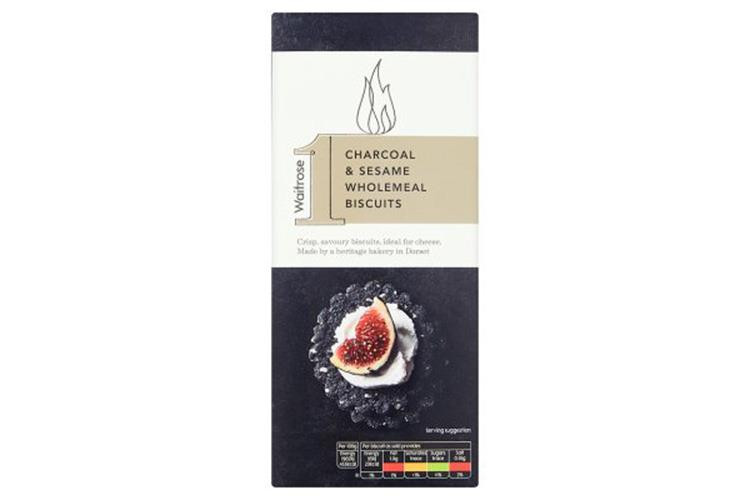 Waitrose 1 Charcoal & Sesame Wholemeal Biscuits 130g