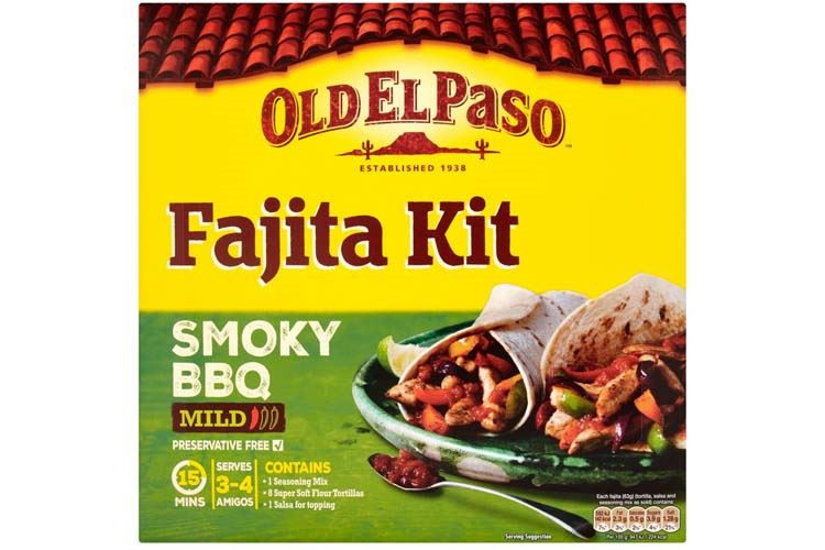 Old El Paso Sizzling Fajita Kit Smoky BBQ 500g