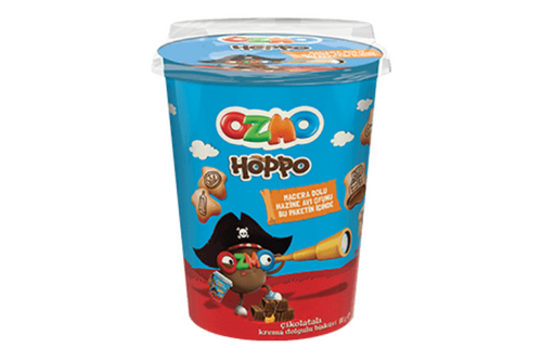 Ozmo Hoppo - Mini Biscuits With Chocolate Cream Filling - 90g