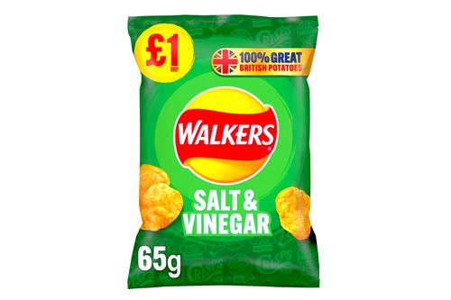 Walkers - Salt & Vinegar Flavour Crisps - 65g