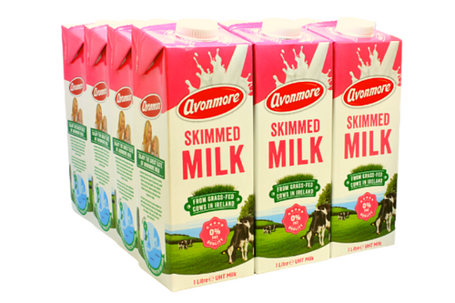 Box of Avonmore - Skimmed Milk - UHT - 12 x 1 Litre