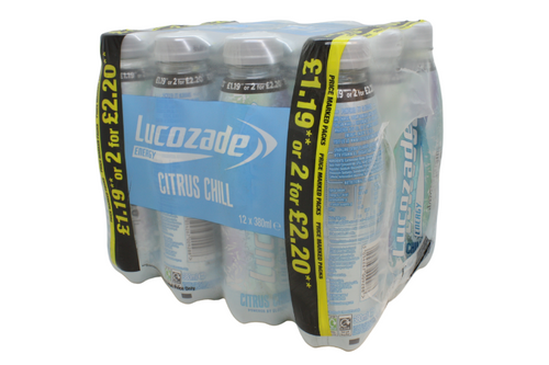 Case of Lucozade - Energy Citrus Chill - 12 x 380ml