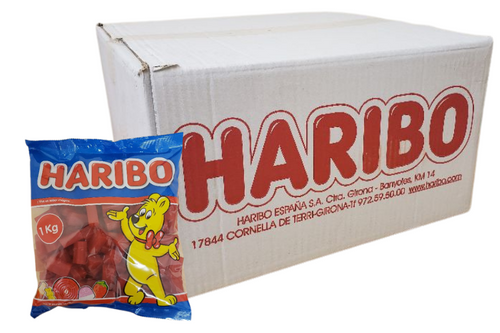 Box of Haribo - Ladrillos Classic - Strawberry Brick - 12 x 1Kg