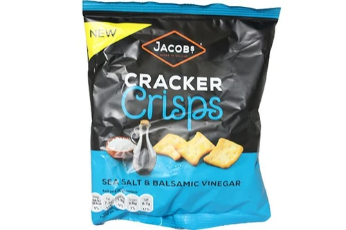 REDUCED - Jacob Cracker Crisps Sea Salt & Balsamic Vinegar 40g