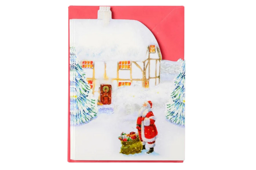 Pack of 10 Snow Scene Design Christmas Cards - 2 Designs
