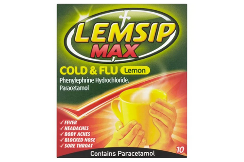 Lemsip Max - Cold & Flu - Lemon - 10 Sachets