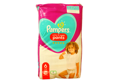 Pampers - Active Fit Nappy Pants - Size 6 x 60 (Damaged Packaging)