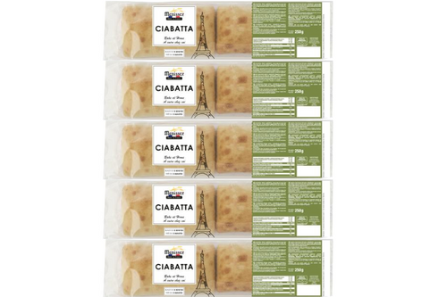 5 Pack Menissez - Ciabatta - Bake At Home - 5x  250g