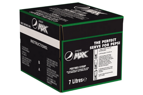 Pepsi Max - Postmix Syrup - 7 Litres
