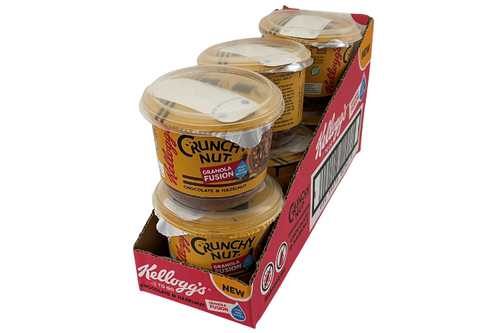Box of Kellogg's - Crunchy Nut - Granola Fusion - Chocolate & Hazelnut - 6 x 65g