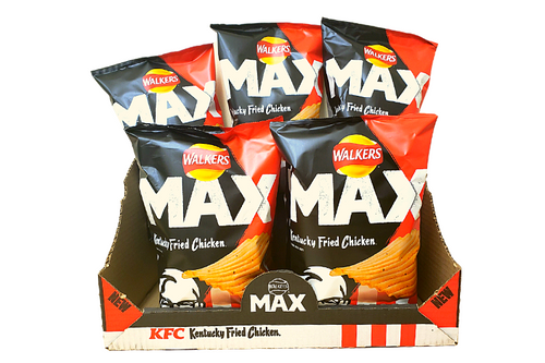 Box of Walkers - Max Kentucky Fried Chicken Ridged Crisps - 9x 140g