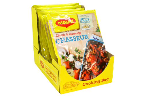 Box of Maggi - Juicy Chicken Chasseur Seasoning & Cooking Bag - 16 x 38g