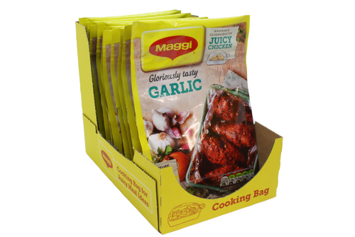 Box of Maggi - Juicy Chicken Garlic Seasoning & Cooking Bag - 16 x 30g