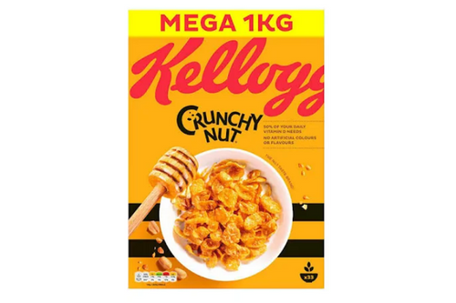 Kellogg's - Crunchy Nut Cereal - 1kg (Damaged Packaging)