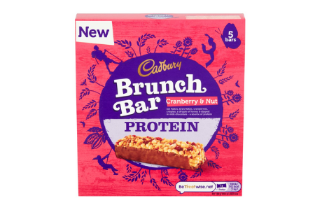 Cadbury - Brunch Bar - Cranberry & Nut Protein 5 pack - 5 x 32g (Damaged Packaging)