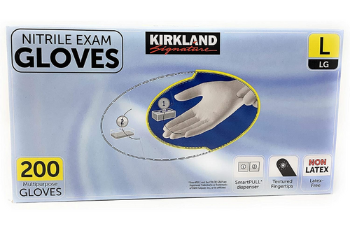 Kirkland - Nitrile Exam Gloves - 200 Gloves - Large