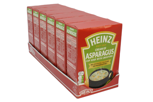 Box of Heinz - Cream of Asparagus - Cup Soup with Croutons - 6 x 4 x18g Sachets