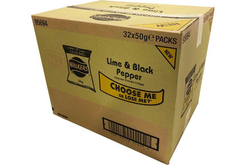 BF- Walkers Lime & Black Pepper - 50g x 32