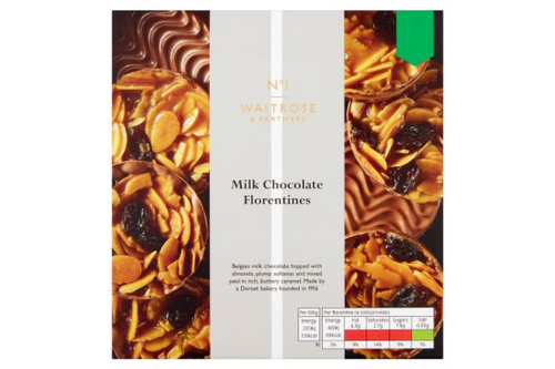 Waitrose - No.1 - Milk Chocolate Florentines - 150g