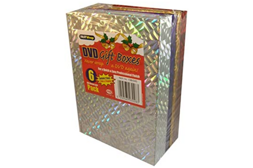 Pack of 6 Holographic DVD Gift Boxes