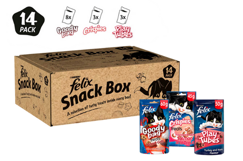 Purina - Felix - Snack Box - Selection of Tasty Cat Treats  x 14 Bags