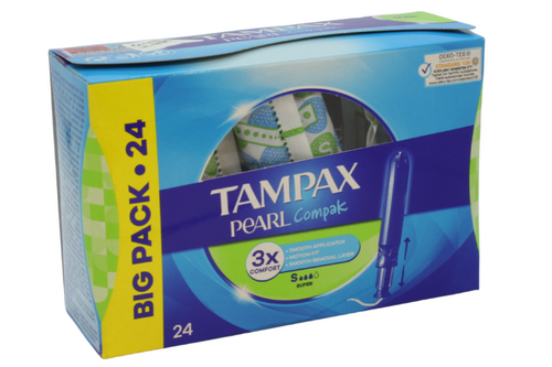 Tampax - Pearl Compak - Super - Pack of 24.