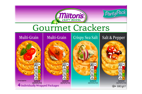 Milton's - Gourmet Crackers - 4 Pack Assorted Variety - 680g