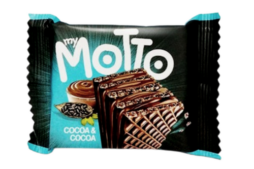 My Motto - Cocoa & Cocoa Cream Crispy Wafers - 34g
