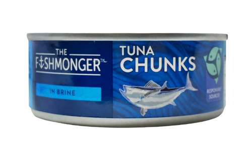 Aldi - The Fishmonger - Tuna Chunks in Brine - 160g (Damaged Tin)