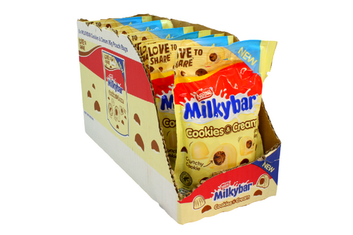 Box of Nestle - Milkybar - Cookies & Cream Chocolate Bites - 8 x 90g