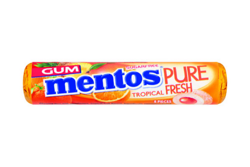 Mentos - Gum - Pure Fresh - Tropical - 8 Pieces - 15g