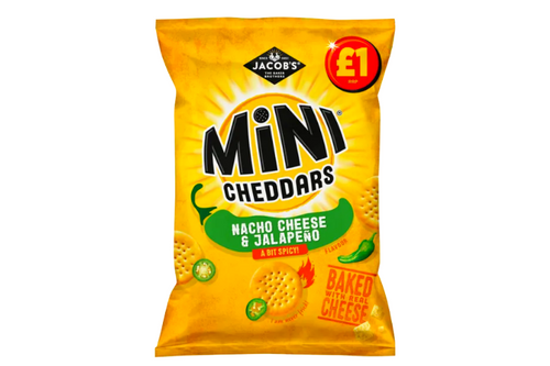 Jacob's - Mini Cheddars - Nacho Cheese and Jalapeno Flavour - 105g