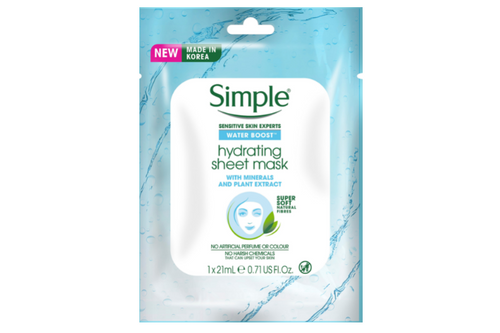 Simple - Water Boost - Hydrating Sheet Mask - 21ml