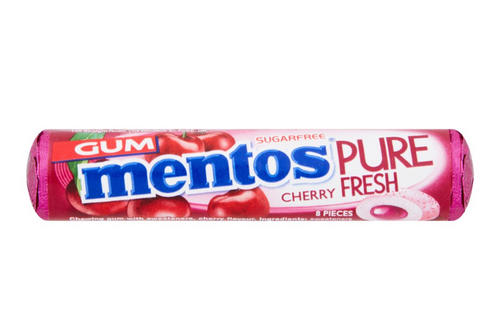 Mentos - Gum - Pure Fresh - Cherry - 8 Pieces - 15g