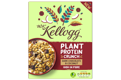 W.K. Kellogg - Plant Protein Crunch - Dark Chocolate and Coconut Cereal  - 420g