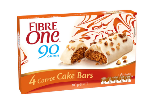 Fibre One - 90 Calorie - 4 Carrot Cake Bars - 4 x 25g