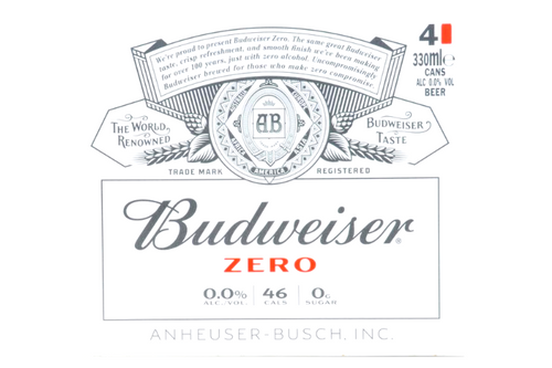 Budweiser - Zero - Four Pack - 4x330ml - 0%