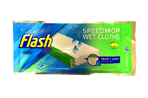 Flash - Speedmop - Wet Cloths - Lemon Scent - x 3 Refills
