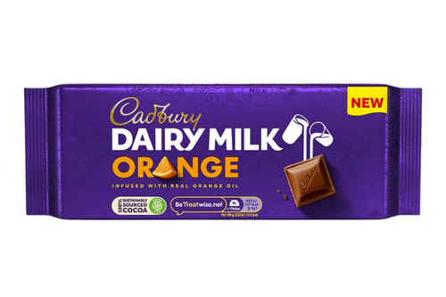 An image of Cadbury - Dairy Milk - Orange Infused with Real Orange Oil - 180g from Best Before Its Gone, we stock products near or past their best Before Date.