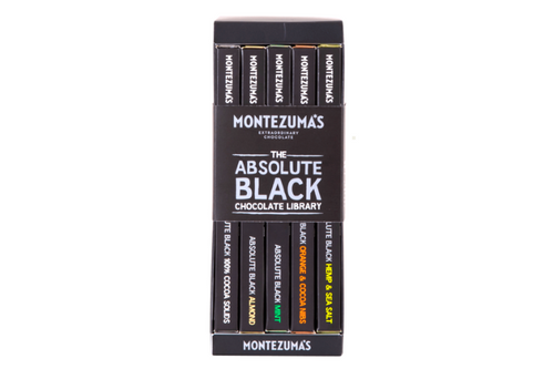 An image of Montezuma*s - The Absolute Black Chocolate Library - 5 x 90g  from Best Before Its Gone, we stock products near or past their best Before Date.