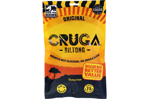 An image of Cruga Biltong - Marinated Beef Silverside - 300g from Best Before Its Gone, we stock products near or past their best Before Date.