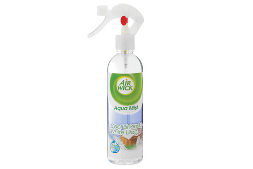 An image of Air Wick - Aqua Mist - Cool Linen and White Lilac - 345ml  from Best Before Its Gone, we stock products near or past their best Before Date.