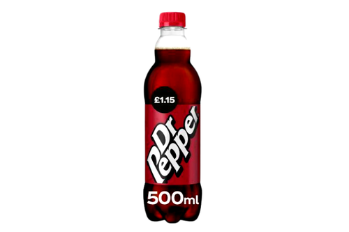 An image of Dr Pepper - Sparkling Fruit Flavour - 500ml. from Best Before Its Gone, we stock products near or past their best Before Date.