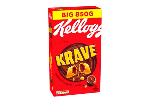 An image of Kellogg's - Krave - Chocolate Hazelnut Flavour Cereal - 850g from Best Before Its Gone, we stock products near or past their best Before Date.