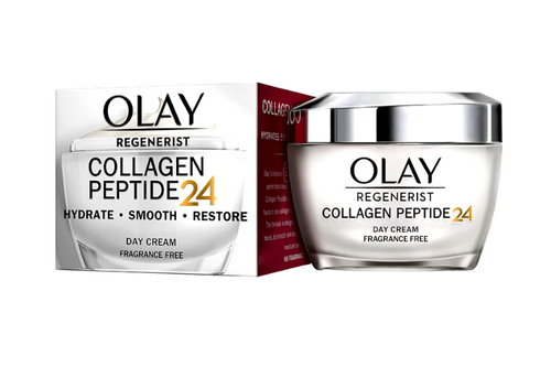 An image of Olay - Regenerist - Collagen Peptide 24 - Day Cream - Fragrance Free - 50ml from Best Before Its Gone, we stock products near or past their best Before Date.
