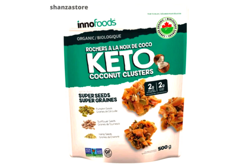 InnoFoods - Organic Keto Coconut Clusters - Pumpkin, Sunflower & Hemp Seeds - 500g