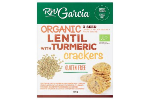 RW Garcia - Organic Lentil & Turmeric Crackers Gluten Free - 155g