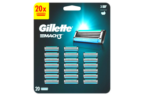 An image of Gillette Mach 3 Razor Blades - 20 Pack (Damaged Packaging)  from Best Before Its Gone, we stock products near or past their best Before Date.