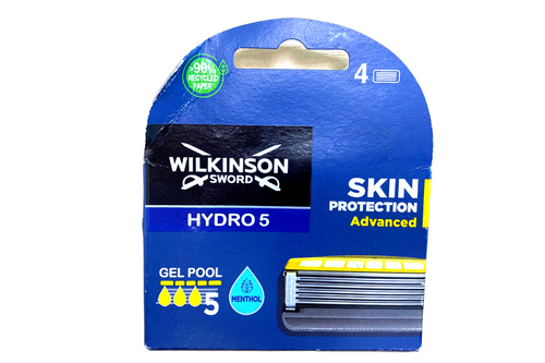 An image of Wilkinson Sword - Hydro 5 - Skin Protection Advanced - 4 Blades from Best Before Its Gone, we stock products near or past their best Before Date. An image of Wilkinson Sword - Hydro 5 - Skin Protection Advanced - 4 Blades from Best Before Its Gone, we stock products near or past their best Before Date.